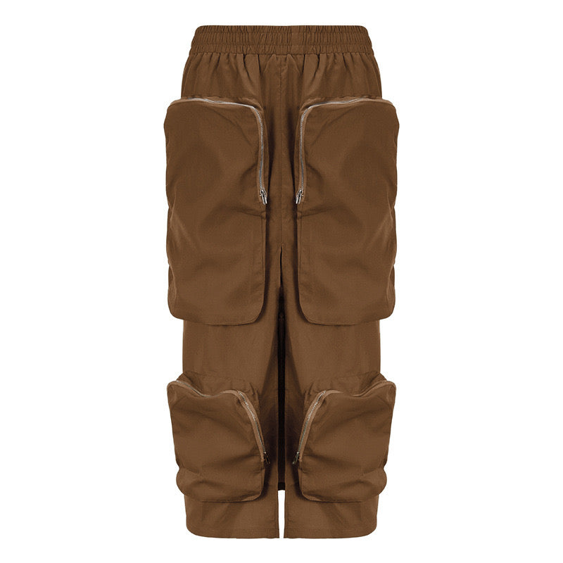 Cargo Skirt (Brown)