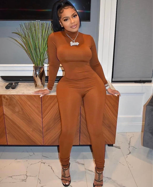 Baddie Jumpsuit (Brown)