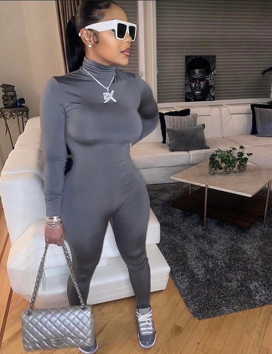 Baddie Jumpsuit (Gray)