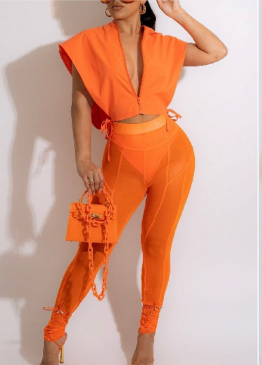 Hooded Top (Orange)