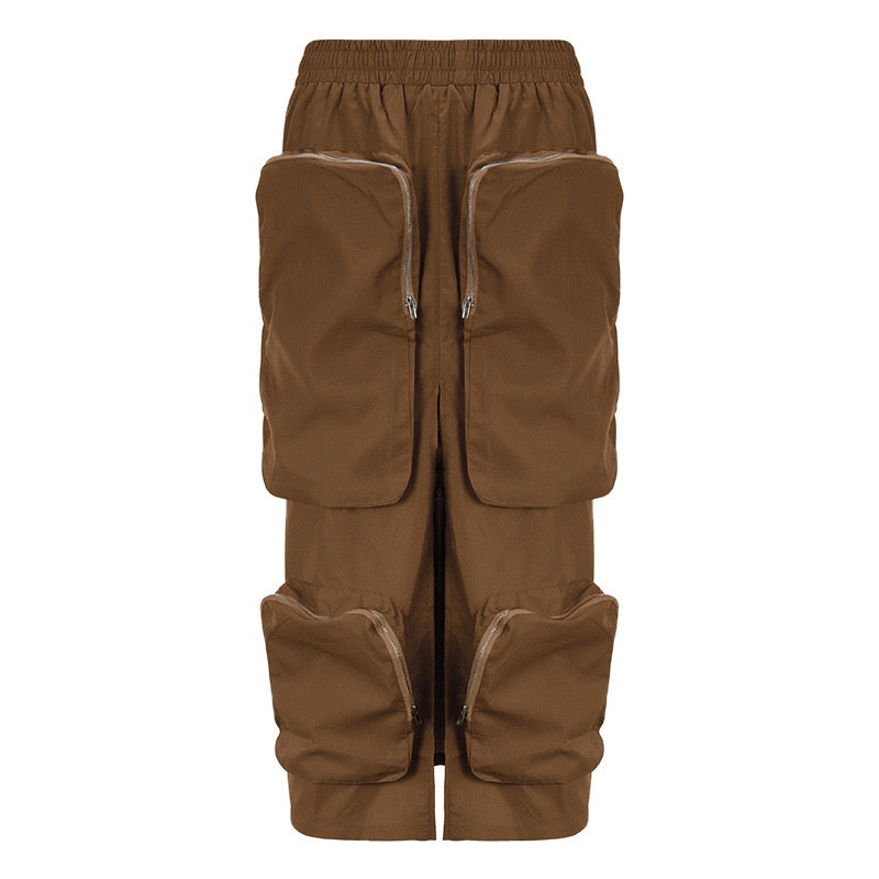 Cargo Skirt (Brown)