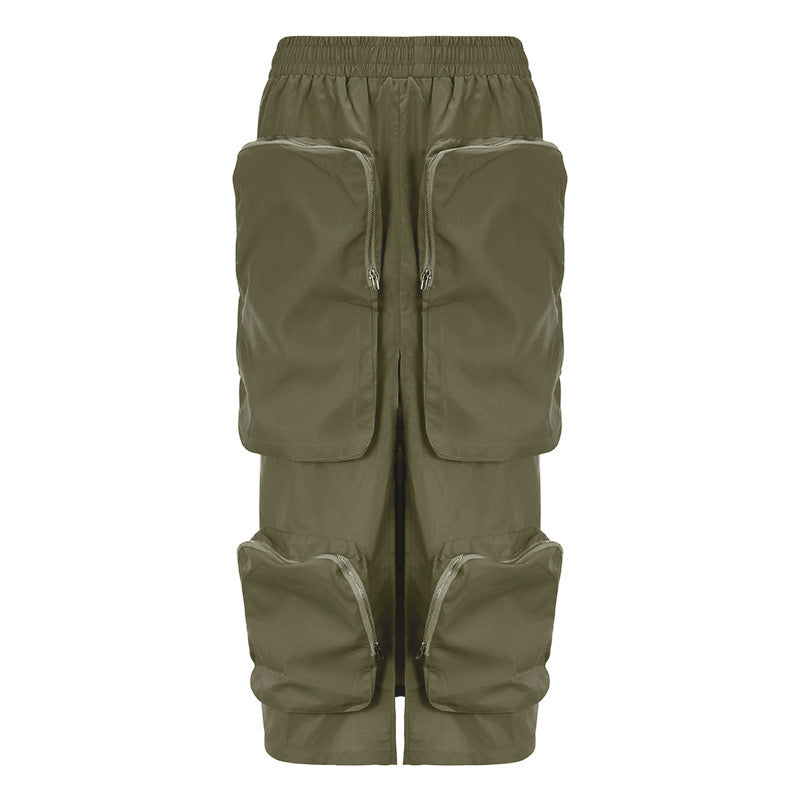 Cargo Skirt (Dark Green)